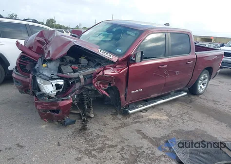 2022 Ram 1500 Lone Star 4X4 5'7 Box z USA, uszkodzony, nr VIN 1C6SRFFT2NN458885